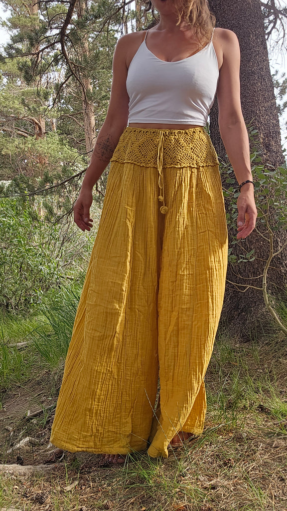Cotton Wide Leg Pants-The High Thai-The High Thai-Yoga Pants-Harem Pants-Hippie Clothing-San Diego