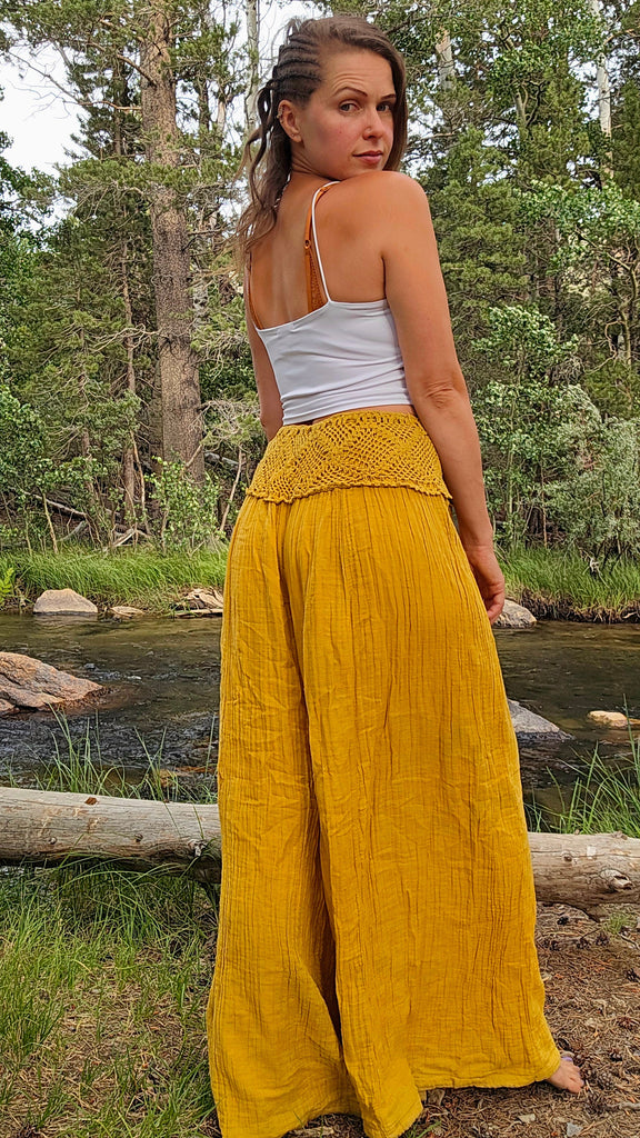 Cotton Wide Leg Pants-The High Thai-The High Thai-Yoga Pants-Harem Pants-Hippie Clothing-San Diego