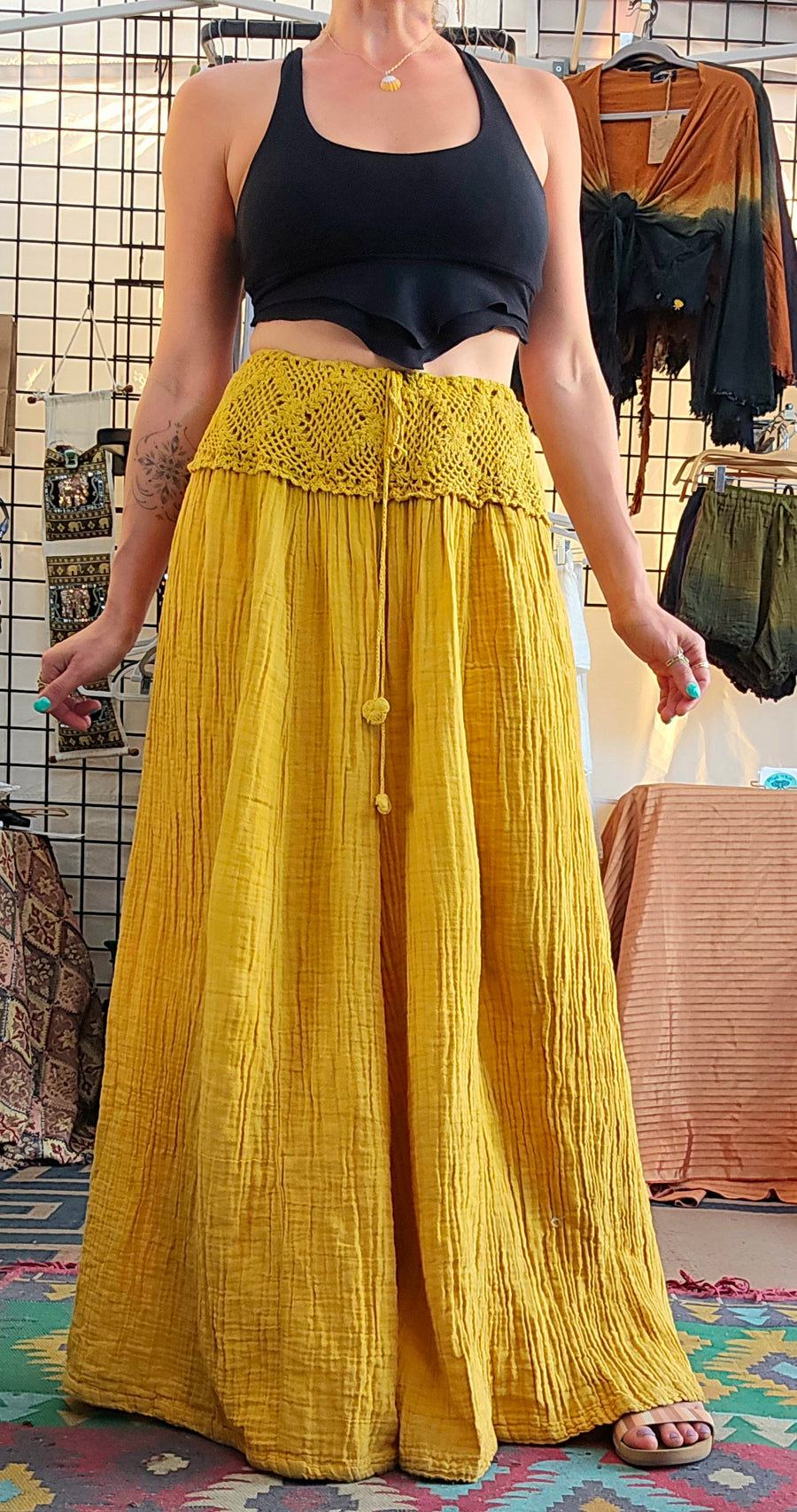 Cotton Wide Leg Pants-The High Thai-The High Thai-Yoga Pants-Harem Pants-Hippie Clothing-San Diego