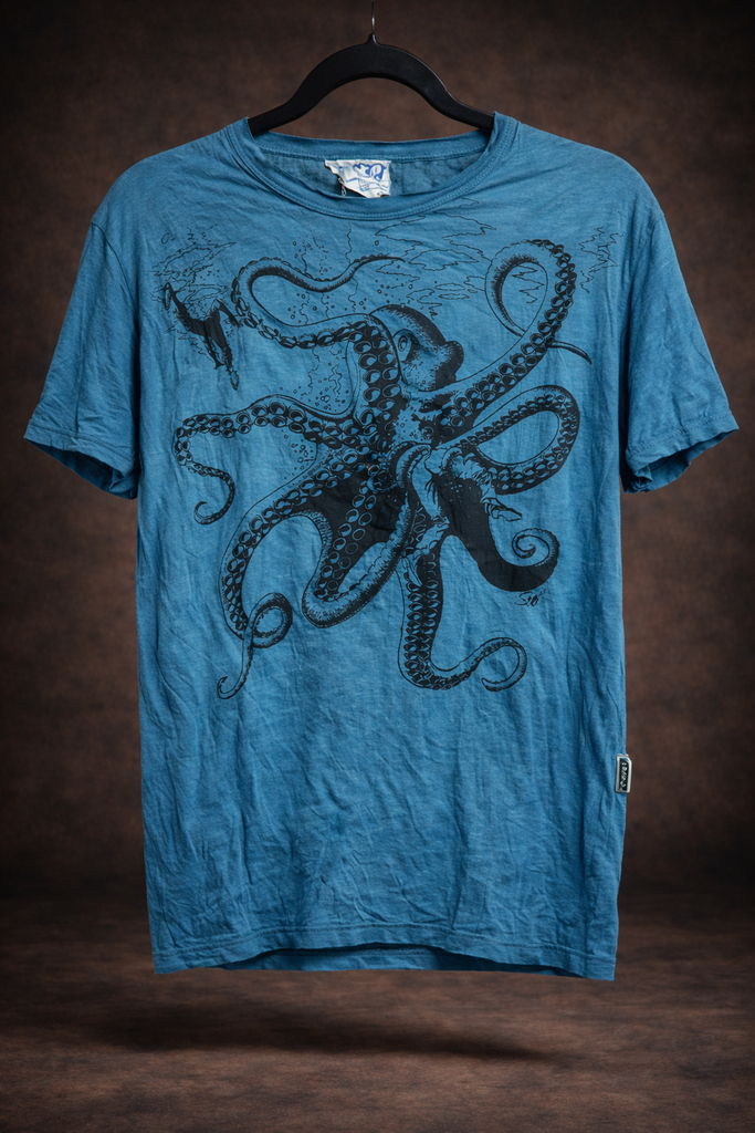 Men's Printed Octopus T-Shirt-The High Thai-The High Thai-Yoga Pants-Harem Pants-Hippie Clothing-San Diego