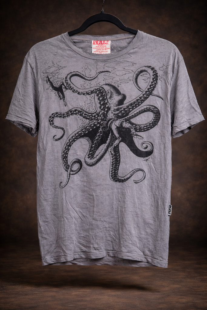 Men's Printed Octopus T-Shirt-The High Thai-The High Thai-Yoga Pants-Harem Pants-Hippie Clothing-San Diego