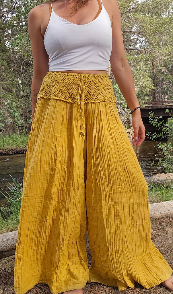 Cotton Wide Leg Pants-The High Thai-The High Thai-Yoga Pants-Harem Pants-Hippie Clothing-San Diego