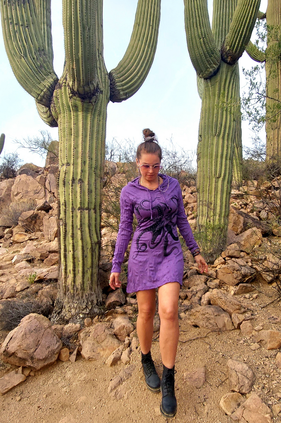 Women's Octopus Hoodie Dress-The High Thai-The High Thai-Yoga Pants-Harem Pants-Hippie Clothing-San Diego