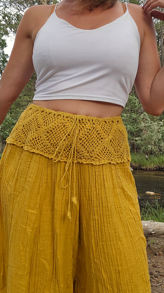 Cotton Wide Leg Pants-The High Thai-The High Thai-Yoga Pants-Harem Pants-Hippie Clothing-San Diego