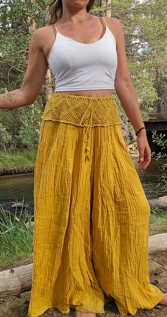 Cotton Wide Leg Pants-The High Thai-The High Thai-Yoga Pants-Harem Pants-Hippie Clothing-San Diego