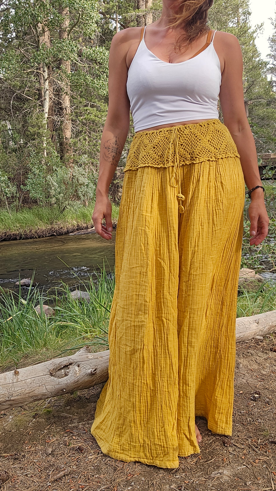 Cotton Wide Leg Pants-The High Thai-The High Thai-Yoga Pants-Harem Pants-Hippie Clothing-San Diego