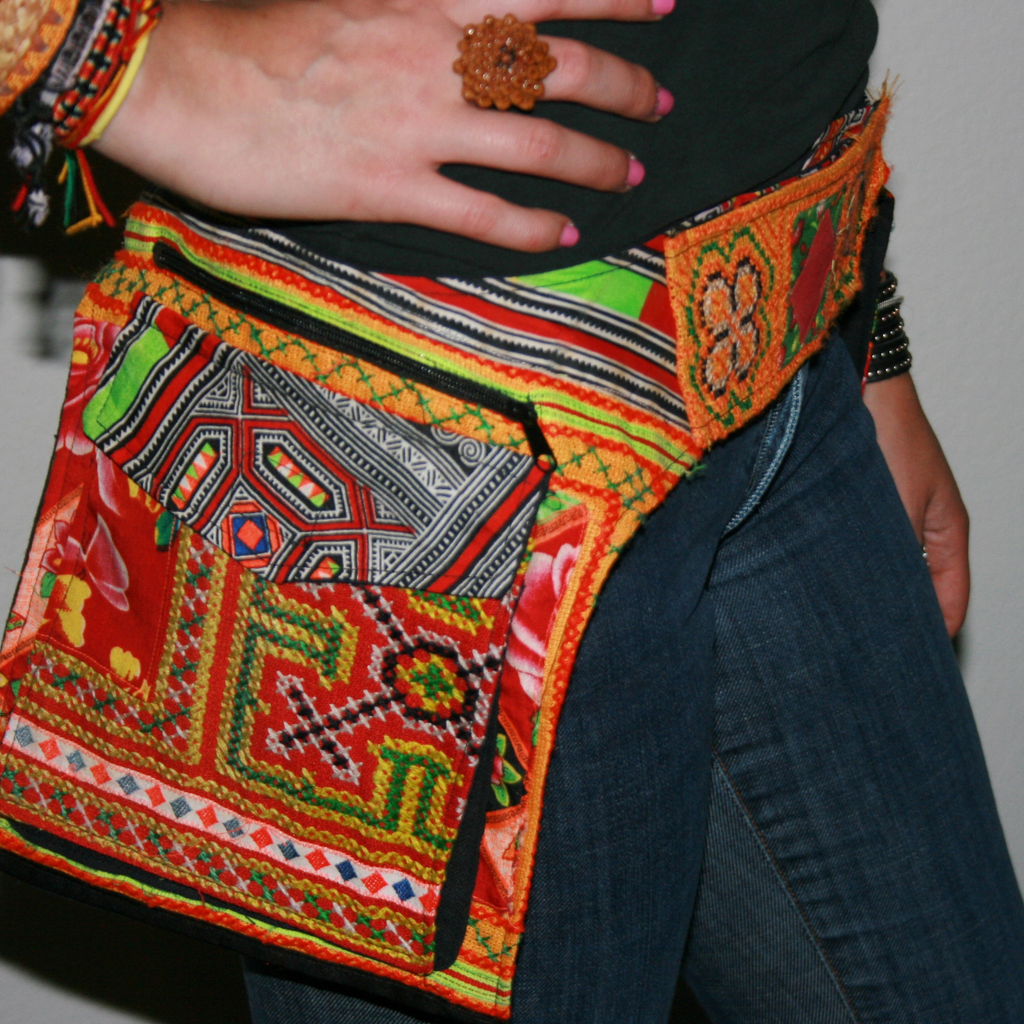 Tribal Hip Belt Pocket Bag-The High Thai-The High Thai-Yoga Pants-Harem Pants-Hippie Clothing-San Diego