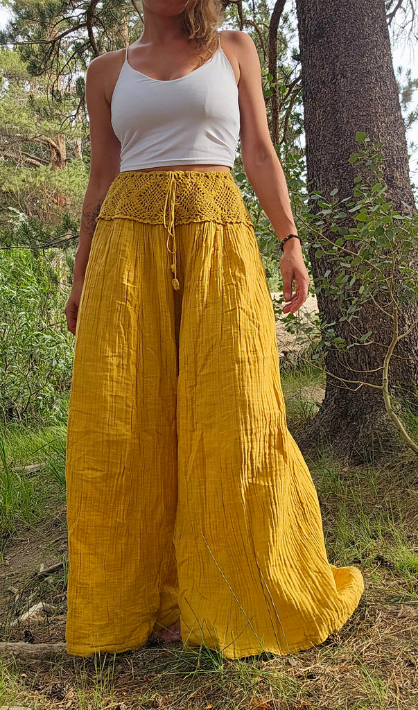 Cotton Wide Leg Pants-The High Thai-The High Thai-Yoga Pants-Harem Pants-Hippie Clothing-San Diego