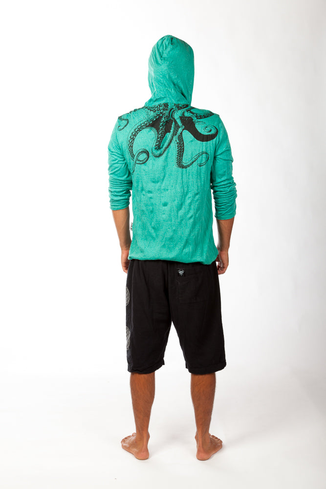 Men's Octopus Hoodie-The High Thai-The High Thai-Yoga Pants-Harem Pants-Hippie Clothing-San Diego