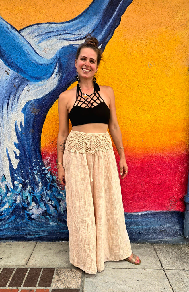 Cotton Wide Leg Pants-The High Thai-The High Thai-Yoga Pants-Harem Pants-Hippie Clothing-San Diego