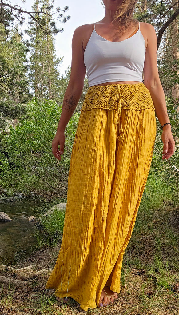 Cotton Wide Leg Pants-The High Thai-The High Thai-Yoga Pants-Harem Pants-Hippie Clothing-San Diego
