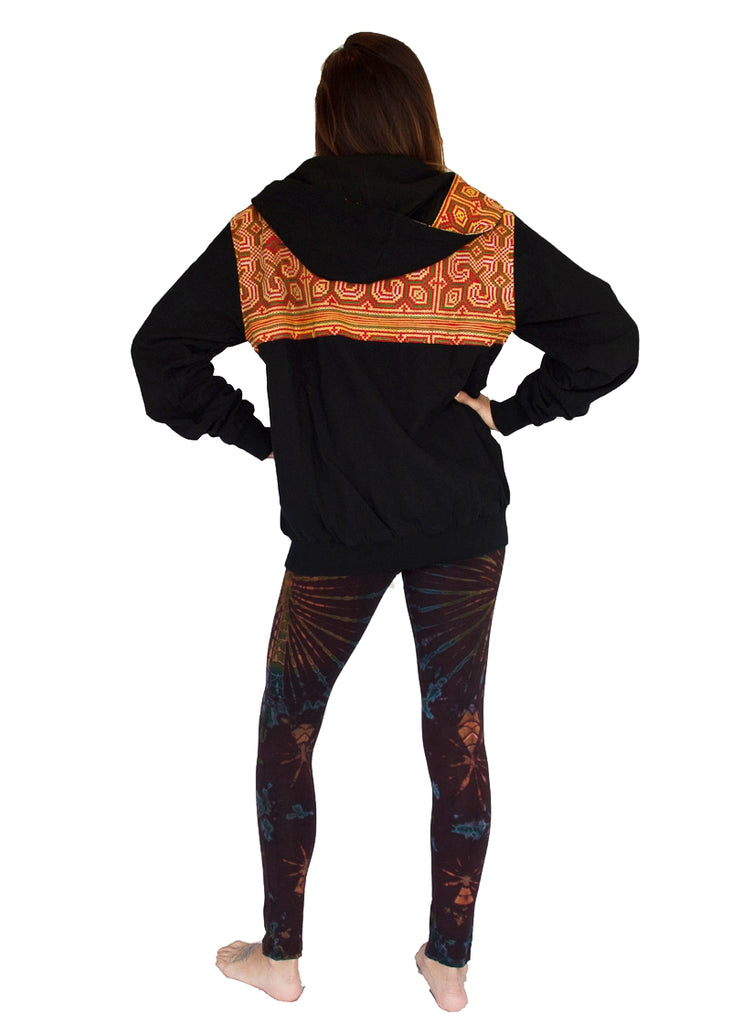 Tribal Hoody with Hmong Fabric Back-The High Thai-The High Thai-Yoga Pants-Harem Pants-Hippie Clothing-San Diego