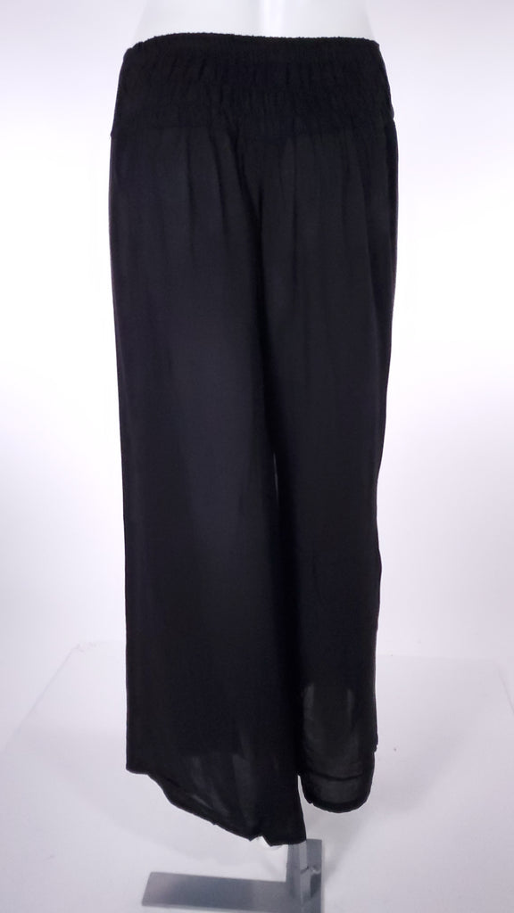 Solid BlackColor Open Leg Pants-The High Thai-The High Thai-Yoga Pants-Harem Pants-Hippie Clothing-San Diego