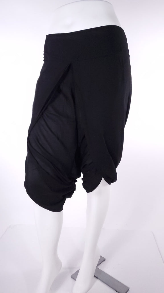 Solid BlackColor Open Leg Pants-The High Thai-The High Thai-Yoga Pants-Harem Pants-Hippie Clothing-San Diego