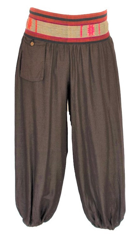 Men's Aladdin Pants in Brown-The High Thai-The High Thai-Yoga Pants-Harem Pants-Hippie Clothing-San Diego