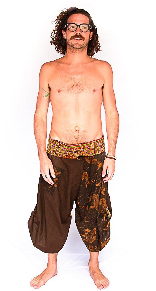 Samurai Fisherman Shorts in Brown Coy-The High Thai-The High Thai-Yoga Pants-Harem Pants-Hippie Clothing-San Diego