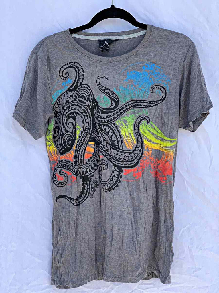 Men's Multicolored Octopus Printed T-Shirt-The High Thai-The High Thai-Yoga Pants-Harem Pants-Hippie Clothing-San Diego