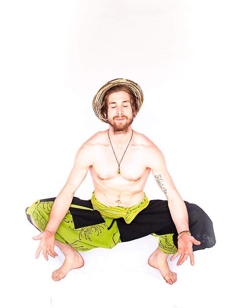 Samurai Fisherman Shorts in Lime Light-The High Thai-The High Thai-Yoga Pants-Harem Pants-Hippie Clothing-San Diego