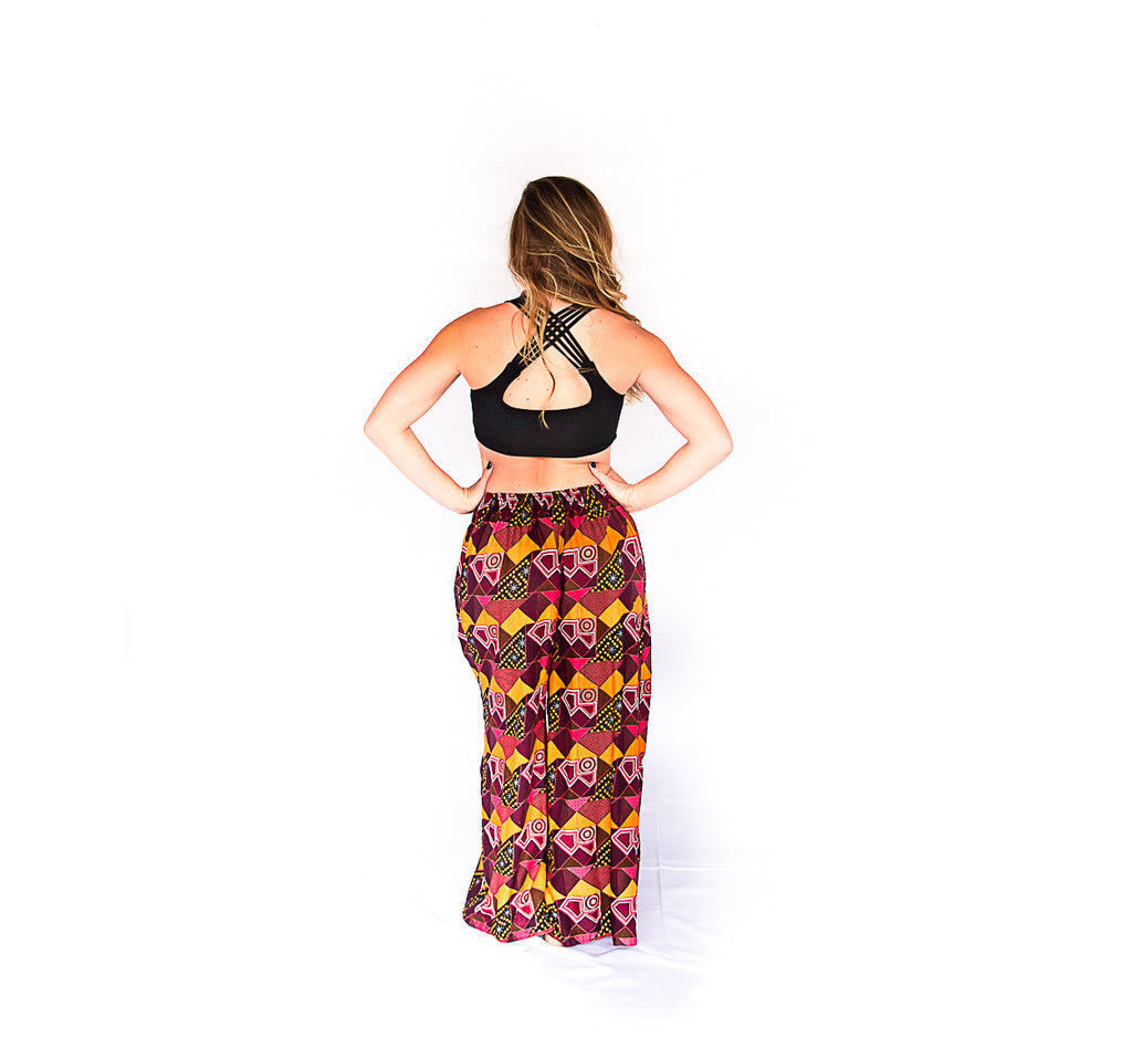Palazzo Pants in Retro Red-The High Thai-The High Thai-Yoga Pants-Harem Pants-Hippie Clothing-San Diego