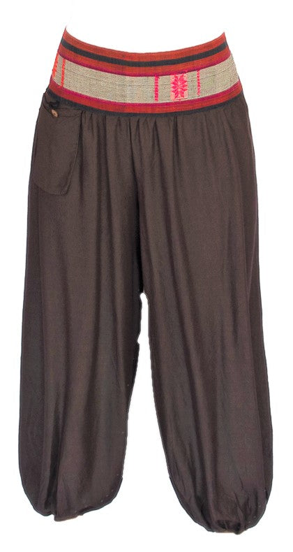 Women's Aladdin Pants in Brown-The High Thai-The High Thai-Yoga Pants-Harem Pants-Hippie Clothing-San Diego