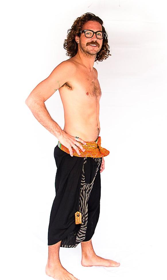 Samurai Fisherman Shorts in Zebra-The High Thai-The High Thai-Yoga Pants-Harem Pants-Hippie Clothing-San Diego