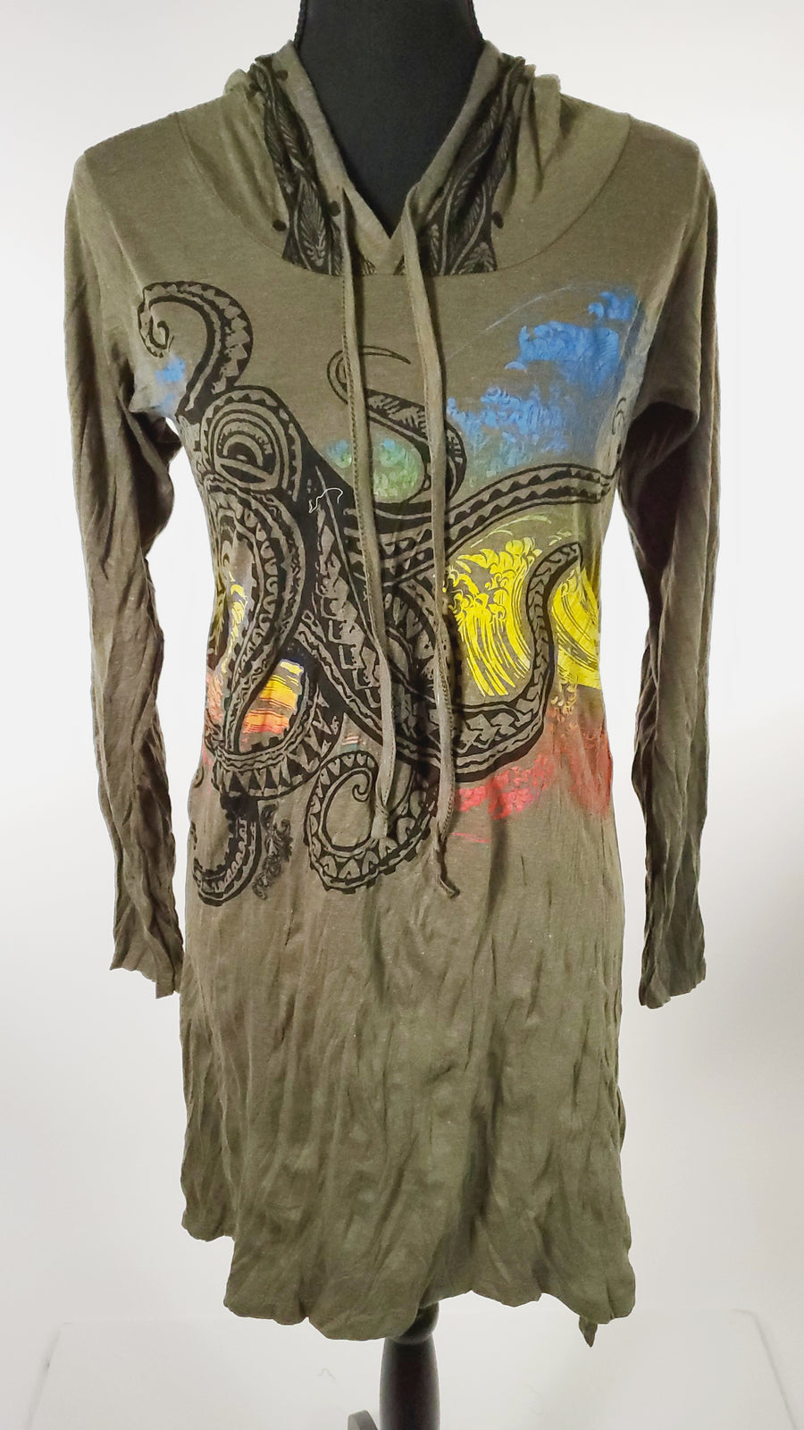 Women's Small Hoody Dress-The High Thai-The High Thai-Yoga Pants-Harem Pants-Hippie Clothing-San Diego