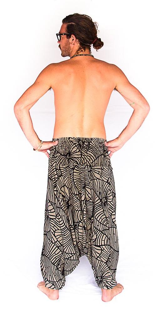 Men's Low Cut Harem Pants in Shattered Glass-The High Thai-The High Thai-Yoga Pants-Harem Pants-Hippie Clothing-San Diego